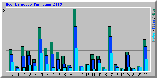Hourly usage for June 2015